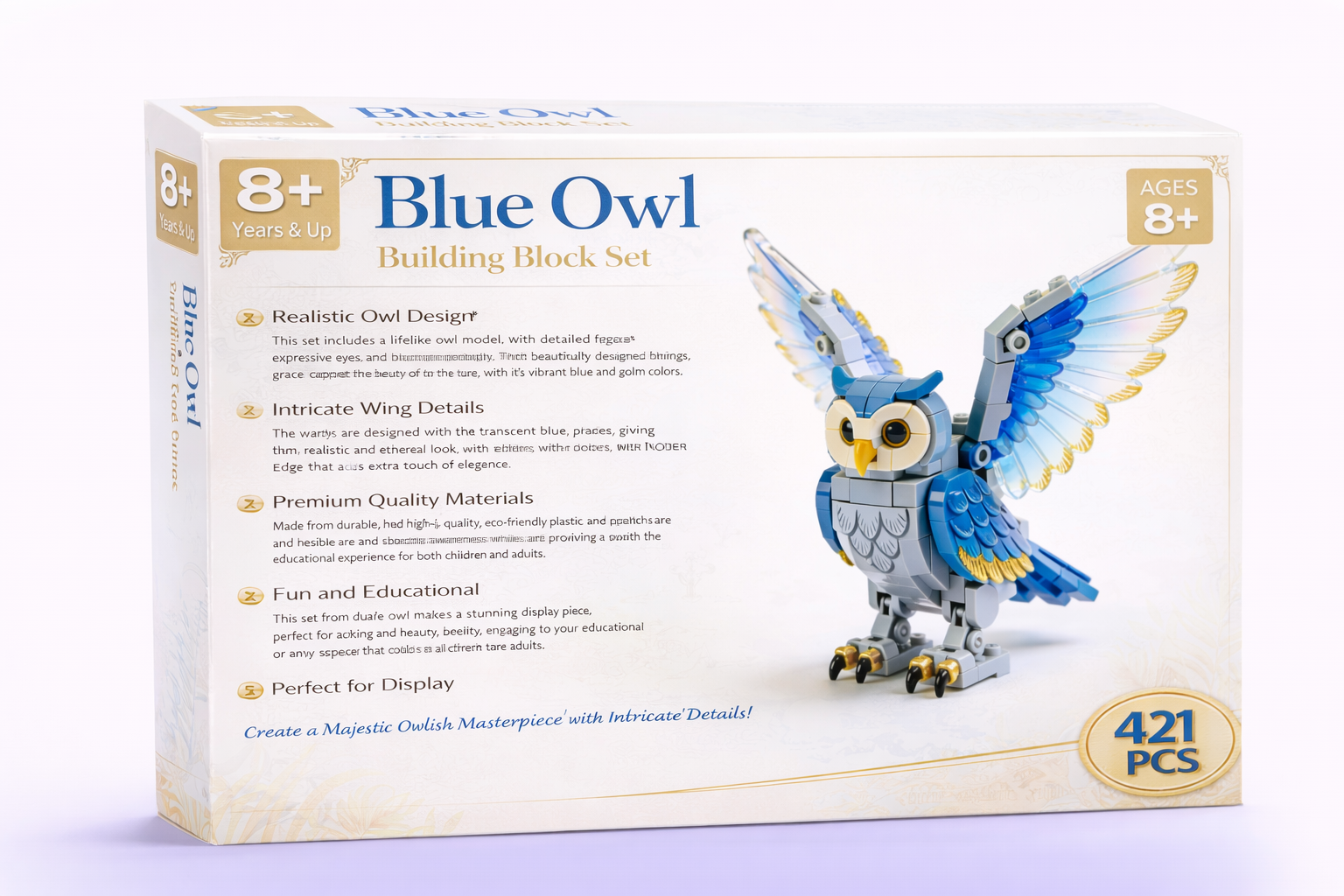 Blue Owl Building Block Set